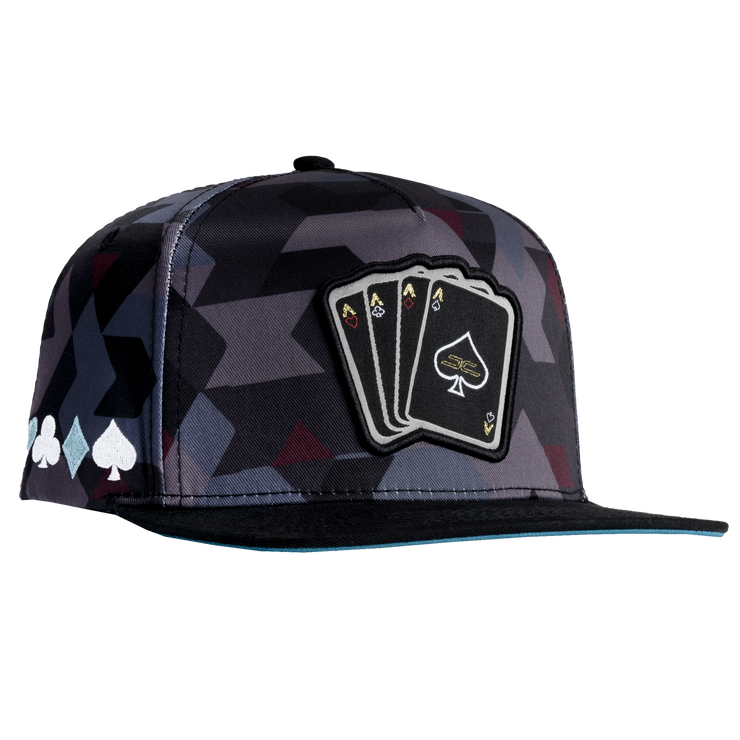 POKER CAMO BLUE/RED